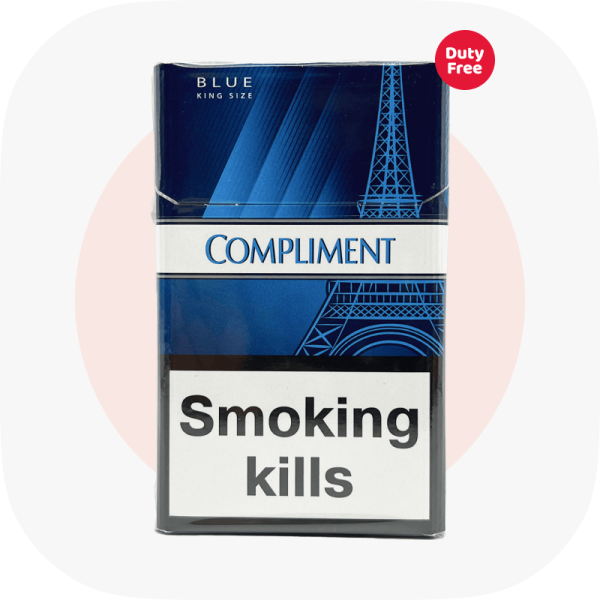 Сигареты Compliment Blue KS (Комплимент Синий Кинг Сайз) — купить украинские сигареты дёшево и оптом, Duty Free