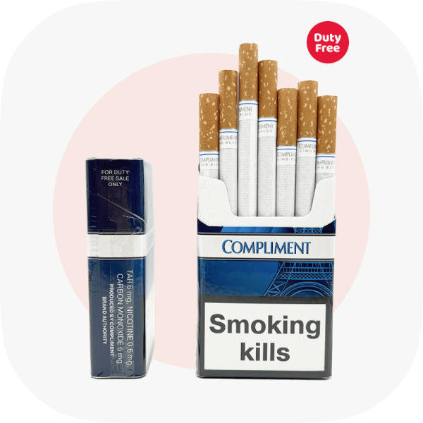 Сигареты Compliment Blue KS (Комплимент Синий Кинг Сайз) — купить украинские сигареты дёшево и оптом, Duty Free — изображение 3