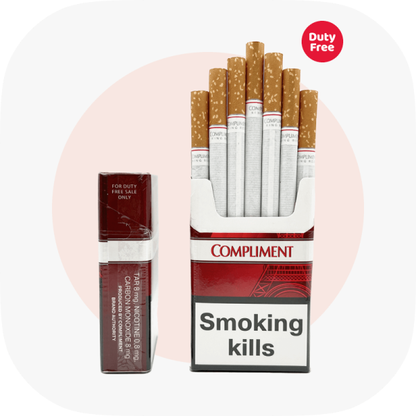 Сигареты Compliment Red KS (Комплимент Красный Кинг Сайз) — купить украинские сигареты дёшево и оптом, Duty Free — изображение 3
