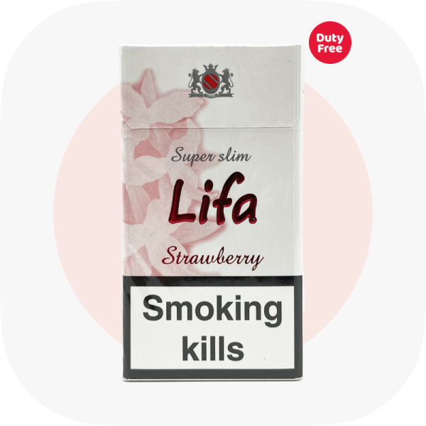 Сигареты Lifa Super Slims Strawberry SS (Лифа Суперслимс Клубника) — купить украинские сигареты дёшево и оптом, Duty Free