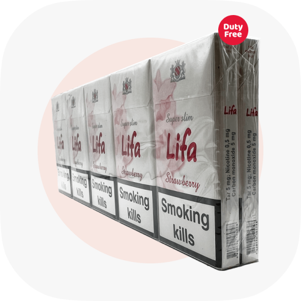 Сигареты Lifa Super Slims Strawberry SS (Лифа Суперслимс Клубника) — купить украинские сигареты дёшево и оптом, Duty Free — изображение 2