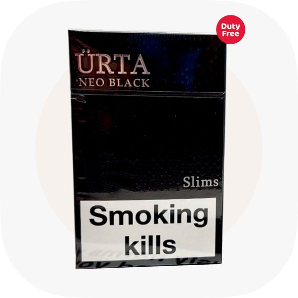 Сигареты Urta Super Slims Black SS (Юрта Суперслимс Чёрная) — купить украинские сигареты дёшево и оптом, Duty Free